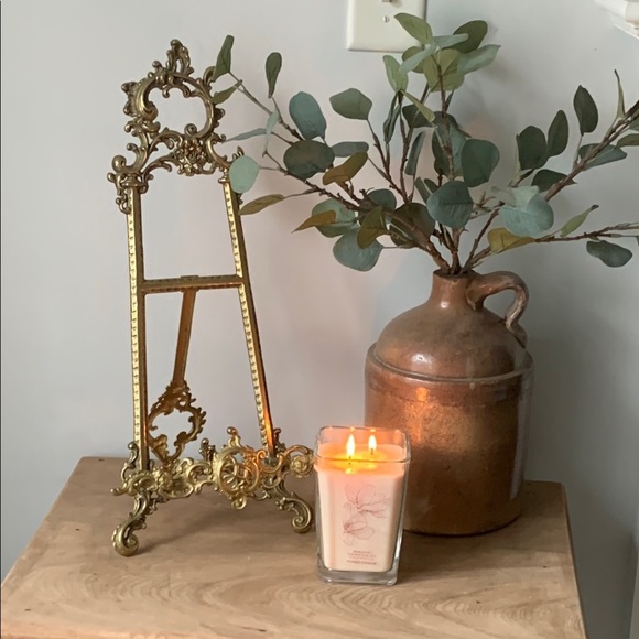 Mid-Century French Ornate Brass Tabletop Easel Accents Large 21”‎ foldable gold - Picture 1 of 15
